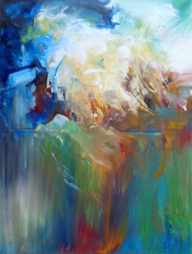 Peinture intitulée "Ice land" par Isabelle Ilic, Œuvre d'art originale, Huile