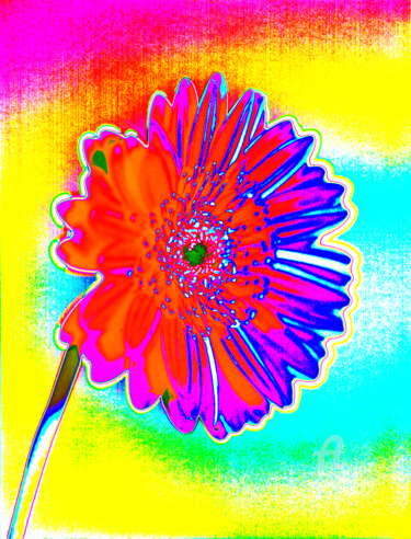 제목이 "MacGerbera9"인 사진 Gerhard Bumann로, 원작, 조작된 사진