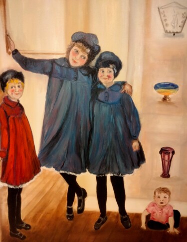 Peinture intitulée "Dimanche" par Nicole Bachelard, Œuvre d'art originale, Huile