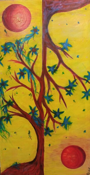Painting titled "The Gyre" by Julia Bataeva, Original Artwork, Acrylic