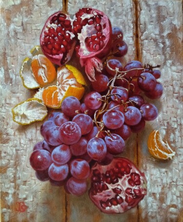 Peinture intitulée "Fruits" par Oleg Khoroshilov, Œuvre d'art originale, Huile