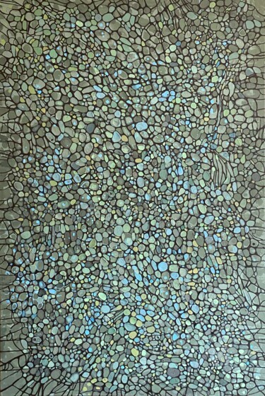 Extra large abstract art painting sage green 绘画 标题为“Extra large abstrac…” 由Julia Brinkfrau, 原创艺术品, 丙烯