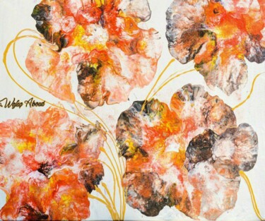 Painting titled "Flower" by Wefag Ibrahim, Original Artwork, Acrylic