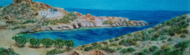 Disegno intitolato "Νησιώτικο" da Georgia Melanitou (G.M.), Opera d'arte originale, Pastello
