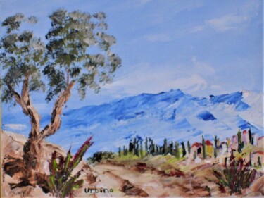 Painting titled "Ventoux au couteau." by Roberto Urbano, Original Artwork, Oil