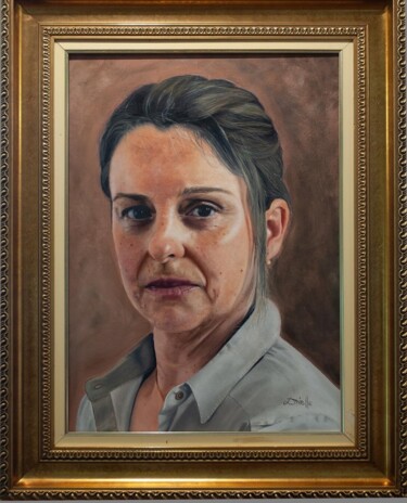 Retrato pintura a óleo sobre tela 50x70 cm 绘画 标题为“Retrato pintura a ó…” 由Luis Mielle, 原创艺术品, 油