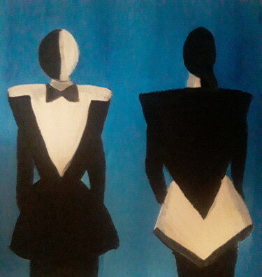Painting titled "Dark puppets" by Ivan Skripel, Original Artwork, Acrylic