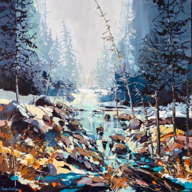 绘画 标题为“Where The River Run…” 由Irina Rumyantseva, 原创艺术品, 丙烯 安装在木质担架架上