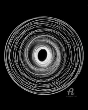 Photography titled "Lichtkreis3_swFin" by Gerhard Bumann, Original Artwork, Analog photography
