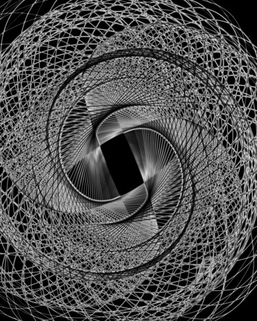 Photography titled "Lichtkreis29_sw_u_s…" by Gerhard Bumann, Original Artwork, Analog photography