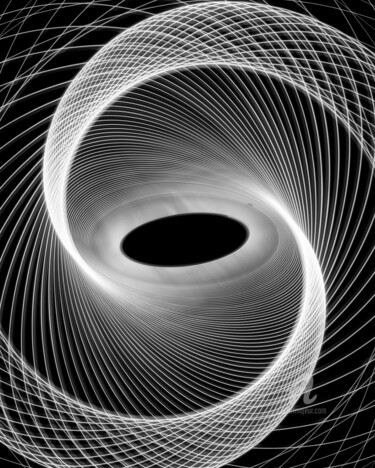 Photography titled "Lichtkreis61_swFin" by Gerhard Bumann, Original Artwork, Analog photography