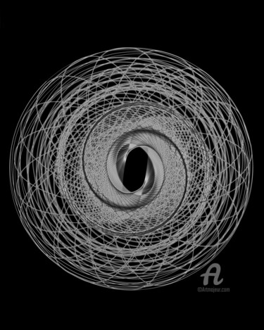 Photography titled "Lichtkreis63_sw_u_s…" by Gerhard Bumann, Original Artwork, Analog photography