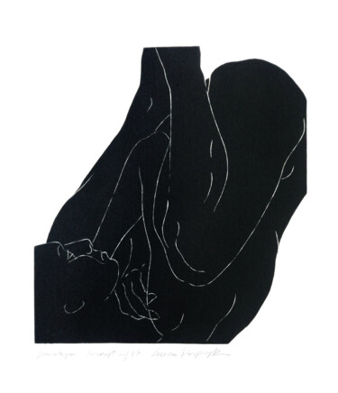 印花与版画 标题为“Grawitacja” 由Luiza Kasprzyk, 原创艺术品, Linocuts