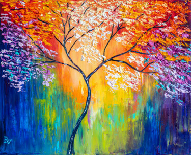 Painting titled "Magic tree" by Vladyslav Durniev, Original Artwork, Oil