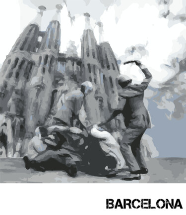 数字艺术 标题为“Barcelona” 由Josep Domènech, 原创艺术品, 2D数字工作 安装在artwork_cat.上