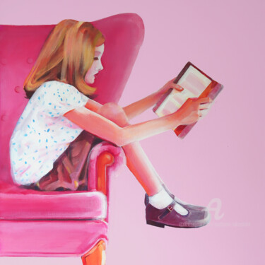 绘画 标题为“The girl in the pin…” 由Svetlana Iskoskikh, 原创艺术品, 丙烯 安装在木质担架架上