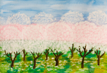 White garden 5 Painting titled "White garden 5" by Irina Afonskaya, Original Artwork, Acrylic