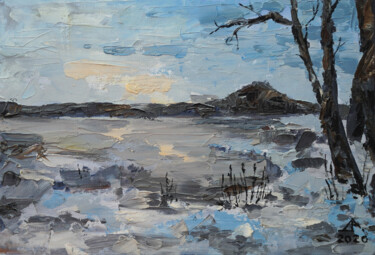 Painting titled "Spring" by Elena Dundukova, Original Artwork, Oil