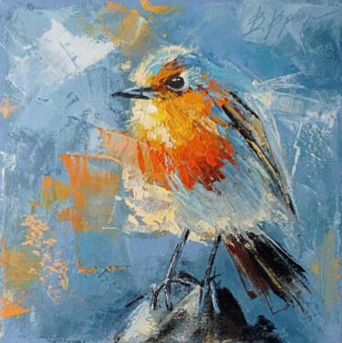 "Little bird" oil on canvas palette knife 제목이 ""Little bird" oil o…"인 미술작품 Виктория Кернер로, 원작, 기름