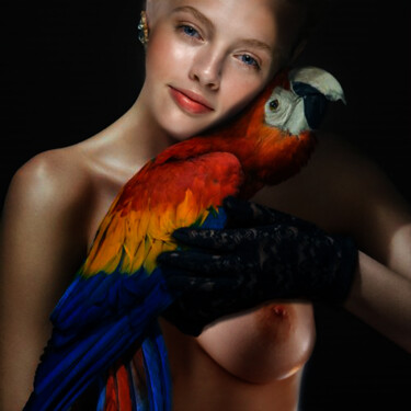 An animal’s eyes have the power to speak a great language 数字艺术 标题为“An animal’s eyes ha…” 由Dodi Ballada, 原创艺术品, 2D数字工作