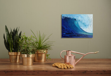 Navy wave №5(SOLD) Картина под названием "Navy wave №5(SOLD)" - Elena Petrova, Подлинное произведение искусства, Масло