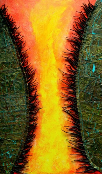 Painting titled "Iron maiden" by Sorin Niculae Lazar, Original Artwork, Acrylic Mounted on Wood Stretcher frame