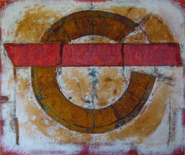 Strukturbild Oxidation / Originalbild Malerei mit dem Titel "Strukturbild Oxidat…" von Rudi Eckerle, Original-Kunstwerk, Pigmente