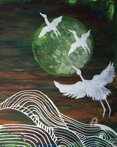 Painting titled "Wefaq_aboud 14" by Wefag Ibrahim, Original Artwork, Acrylic