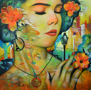 Peinture intitulée "DU COTE DE MOINTMAR…" par Jeannette Guichard-Bunel, Œuvre d'art originale, Huile