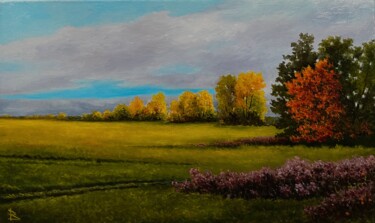 Wide field Painting titled "Wide field" by Oleg Baulin, Original Artwork, Oil