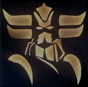 Design titled "Goldorak - lampe à…" by Les Pinceaux De Marie, Original Artwork, Luminaire