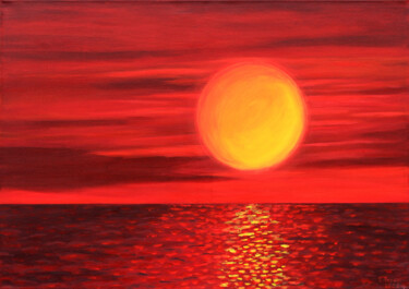 Painting titled "The Full Moon Power" by Tetiana Teresh, Original Artwork, Acrylic