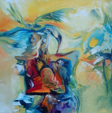 Peinture intitulée "Totem" par Isabelle Ilic, Œuvre d'art originale, Huile