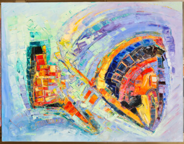 Painting titled "voute paleochretien…" by Frederic Servian, Original Artwork, Oil