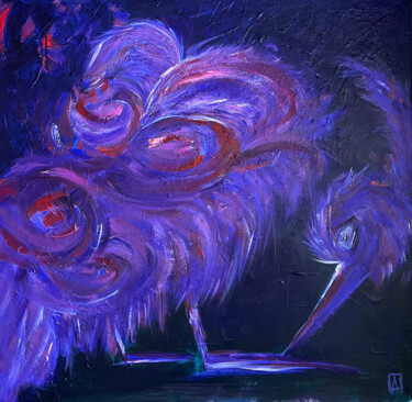 "Look deeper" Series "Birds of Very Peri" Peinture intitulée ""Look deeper" Serie…" par Alina Khramova, Œuvre d'art originale, Acrylique