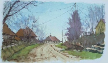 Painting titled "De l'huile à l'aqua…" by Christian Arnould, Original Artwork, Watercolor