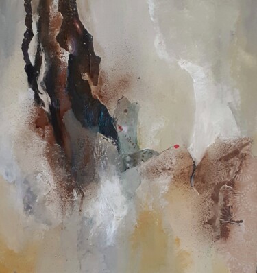 Schilderij getiteld "Atmosphère" door Danielle Dunevon, Origineel Kunstwerk, Acryl Gemonteerd op Frame voor houten brancard