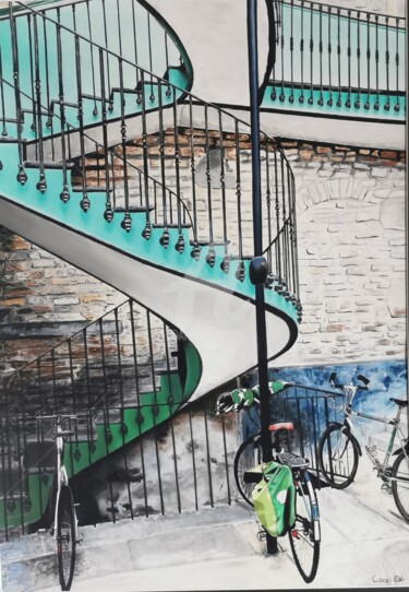 Peinture intitulée "10 rue Frères Merci…" par Nadège Minder (Cocci), Œuvre d'art originale, Pastel