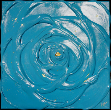Pittura intitolato "Little Blue with a…" da Sarah I. Avni, Opera d'arte originale, Olio Montato su Telaio per barella in leg…