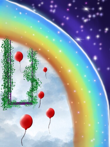 数字艺术 标题为“Hayal” 由Eda Kızmaz, 原创艺术品, 数字油画