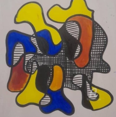 Painting titled "Wefaqaboud 18" by Wefag Ibrahim, Original Artwork, Acrylic