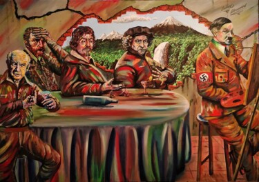 Pittura intitolato "I grandi pittori e…" da Alessandro Rizzo, Opera d'arte originale, Olio