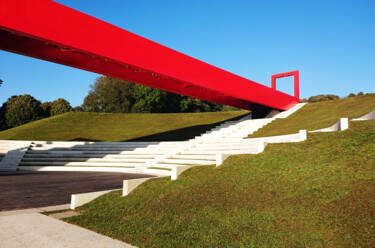 Photography titled "Red bridge side" by Pascal Carro (ORAK), Original Artwork, Non Manipulated Photography