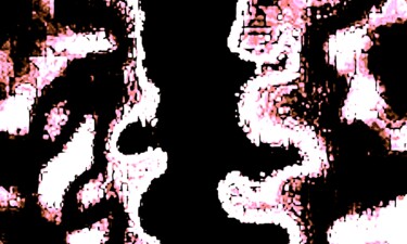 Two People Arguing About Politics 1m3 摄影 标题为“Two People Arguing…” 由Ken Lerner, 原创艺术品, 数码摄影