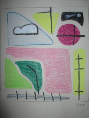 Peinture intitulée "Landscape with Eagle" par Simon Malan, Œuvre d'art originale, Pastel