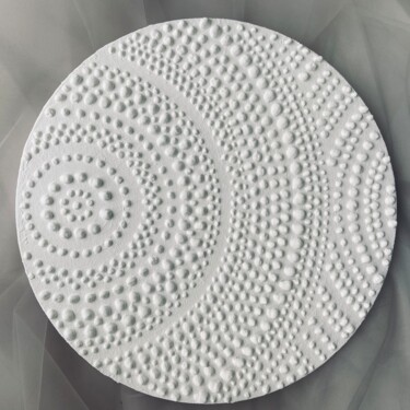 Painting titled "Continuous circle-01" by Vesta Shi, Original Artwork, Acrylic Mounted on Wood Stretcher frame