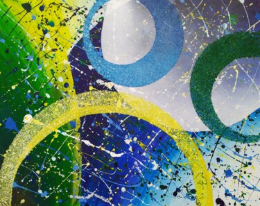 Painting titled "Cheerful circles Pa…" by Lana Vereshchagina, Original Artwork, Acrylic
