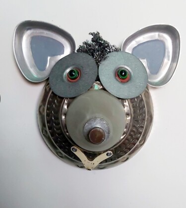 Sculpture titled "L'OURSON" by Catherine Delaforge (KTY95), Original Artwork, Aluminium