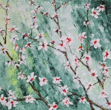 Cherries in bloom 1 绘画 标题为“Cherries in bloom 1” 由Daniel Urbaník, 原创艺术品, 油