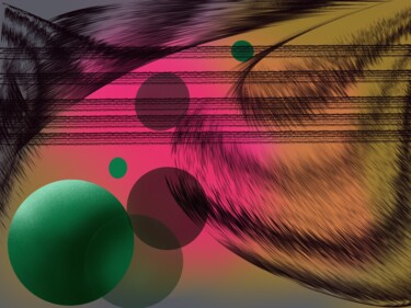 数字艺术 标题为“Müzik” 由Eda Kızmaz, 原创艺术品, 数字油画
